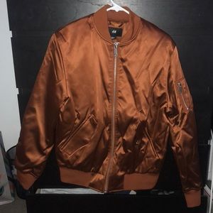H&M sz small orange bomber jacket